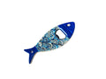 Décapsuleur magnétique avec grand aimant pour ne jamais le perdre en forme de poisson aux gros yeux. 12,5cm de long